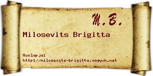 Milosevits Brigitta névjegykártya